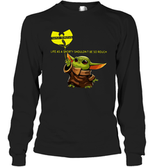 Star Wars Baby Yoda holding Wu Tang Long Sleeve T-Shirt - kambletee