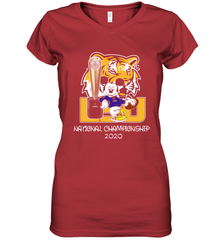 LSU Tigers Mickey Mouse National Championship 2020 Women's V-Neck - kambletee