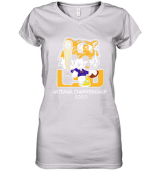 LSU Tigers Mickey Mouse National Championship 2020 Women's V-Neck - kambletee