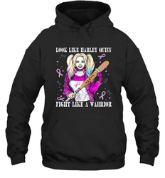 Harley Quinn Fight Like A Warrior Cancers Awareness Hoodie - kambletee