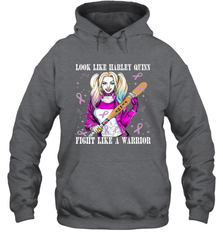Harley Quinn Fight Like A Warrior Cancers Awareness Hoodie - kambletee