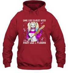 Harley Quinn Fight Like A Warrior Cancers Awareness Hoodie - kambletee