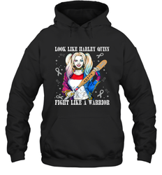 Harley Quinn Fight Like A Warrior Cervical Cancer Awareness Hoodie - kambletee