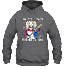 Harley Quinn Fight Like A Warrior Cervical Cancer Awareness Hoodie - kambletee