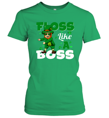 St Patrick's day Leprechaun floss like a boss Women's T-Shirt - kambletee