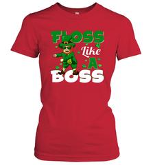 St Patrick's day Leprechaun floss like a boss Women's T-Shirt - kambletee